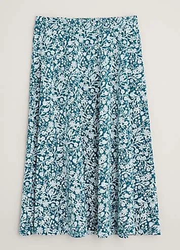 Seasalt Cornwall Teal Orchard Skirt | Grattan