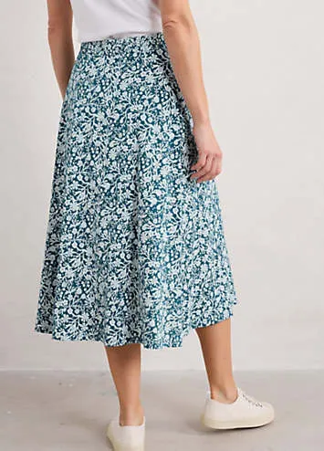 Seasalt Cornwall Teal Orchard Skirt | Grattan