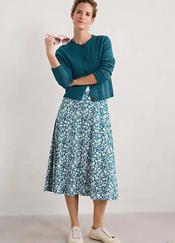 Seasalt Cornwall Teal Orchard Skirt | Grattan