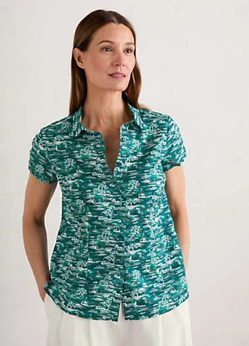 Seasalt Cornwall Teal Rushmaker Shirt | Grattan