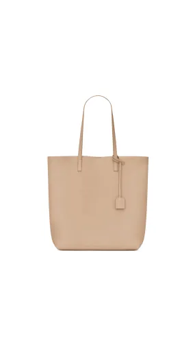 Shopping Bag In Leather - Dark Beige