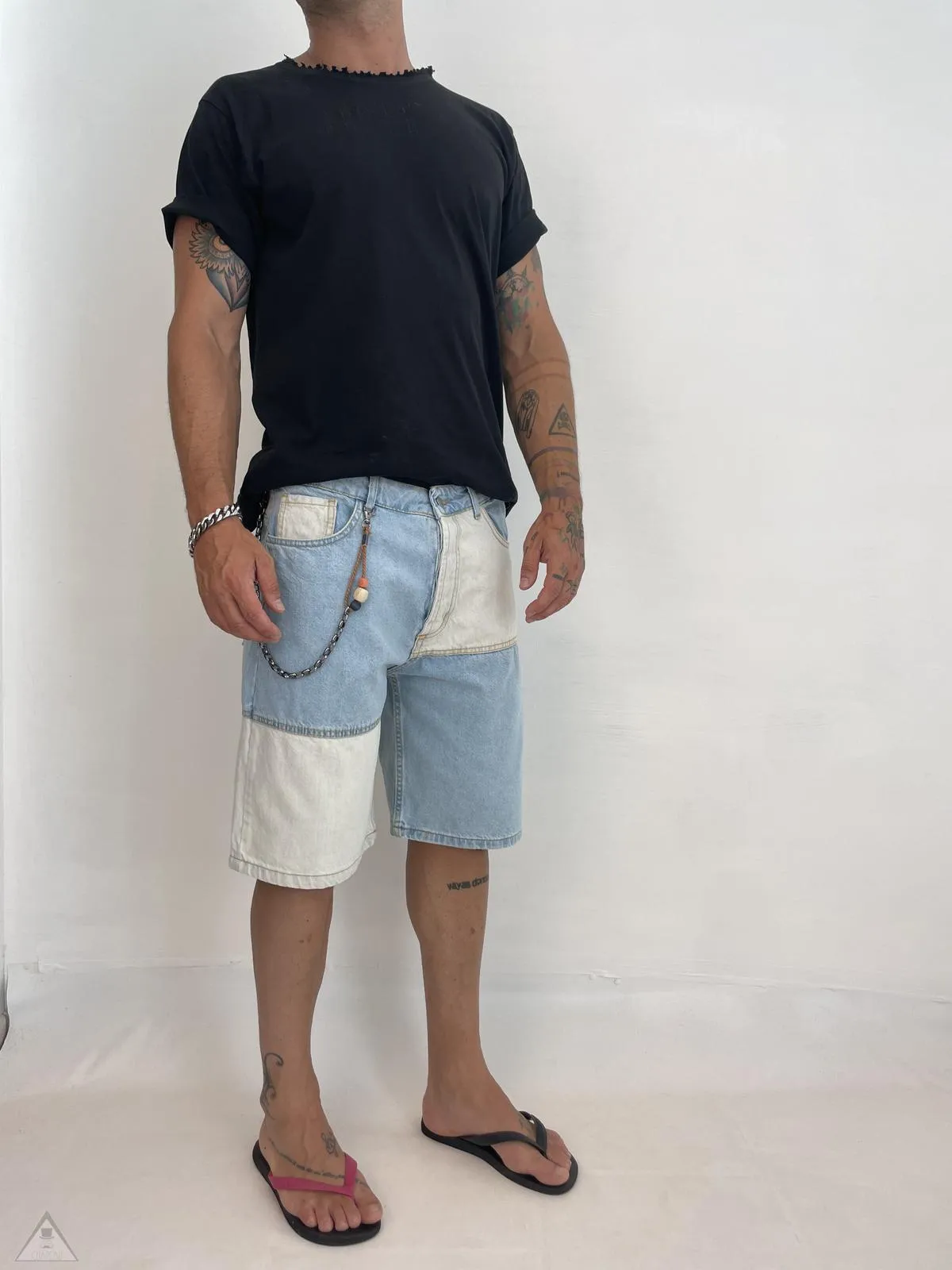 Shorts Denim Patchwork