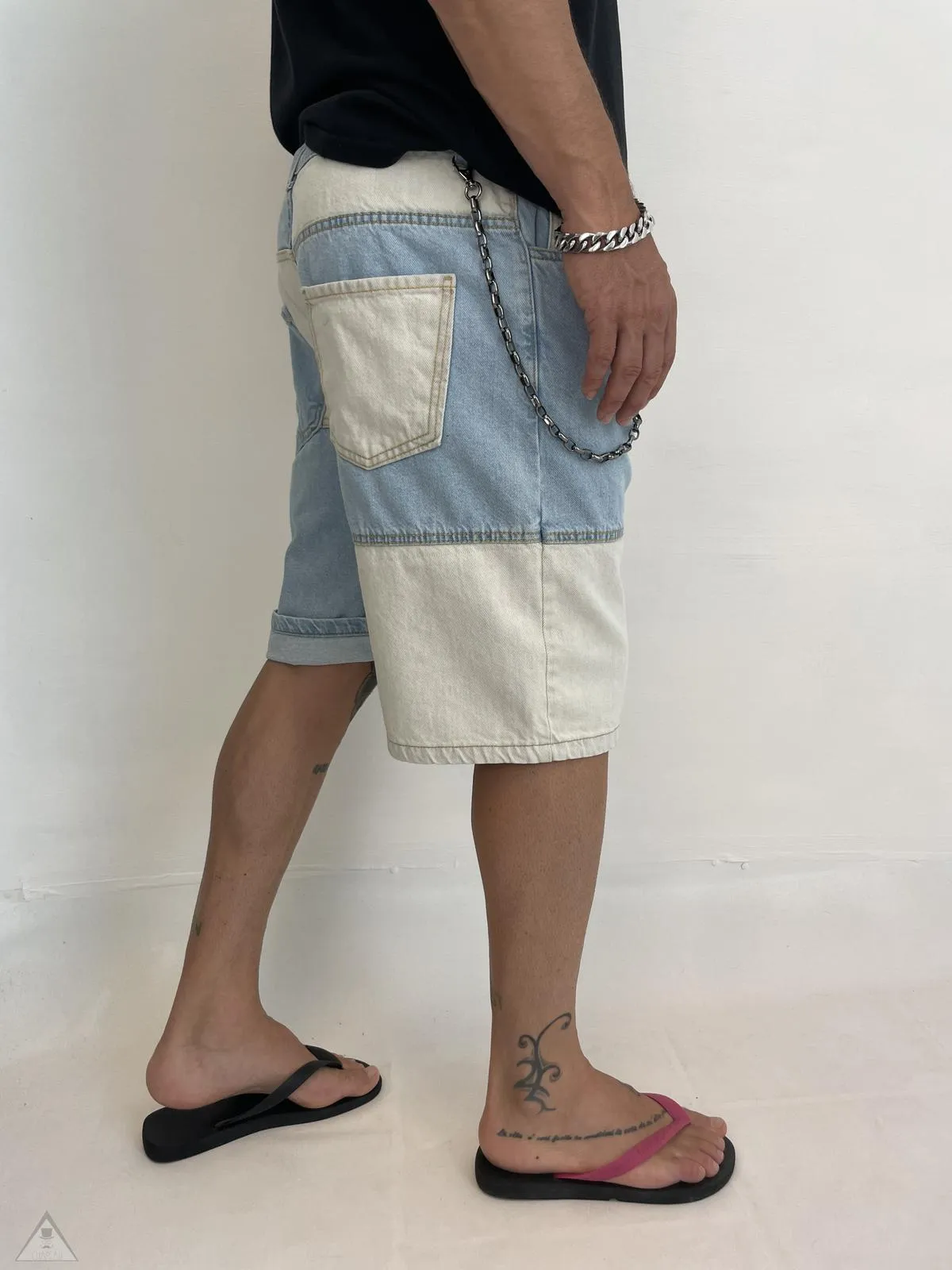 Shorts Denim Patchwork