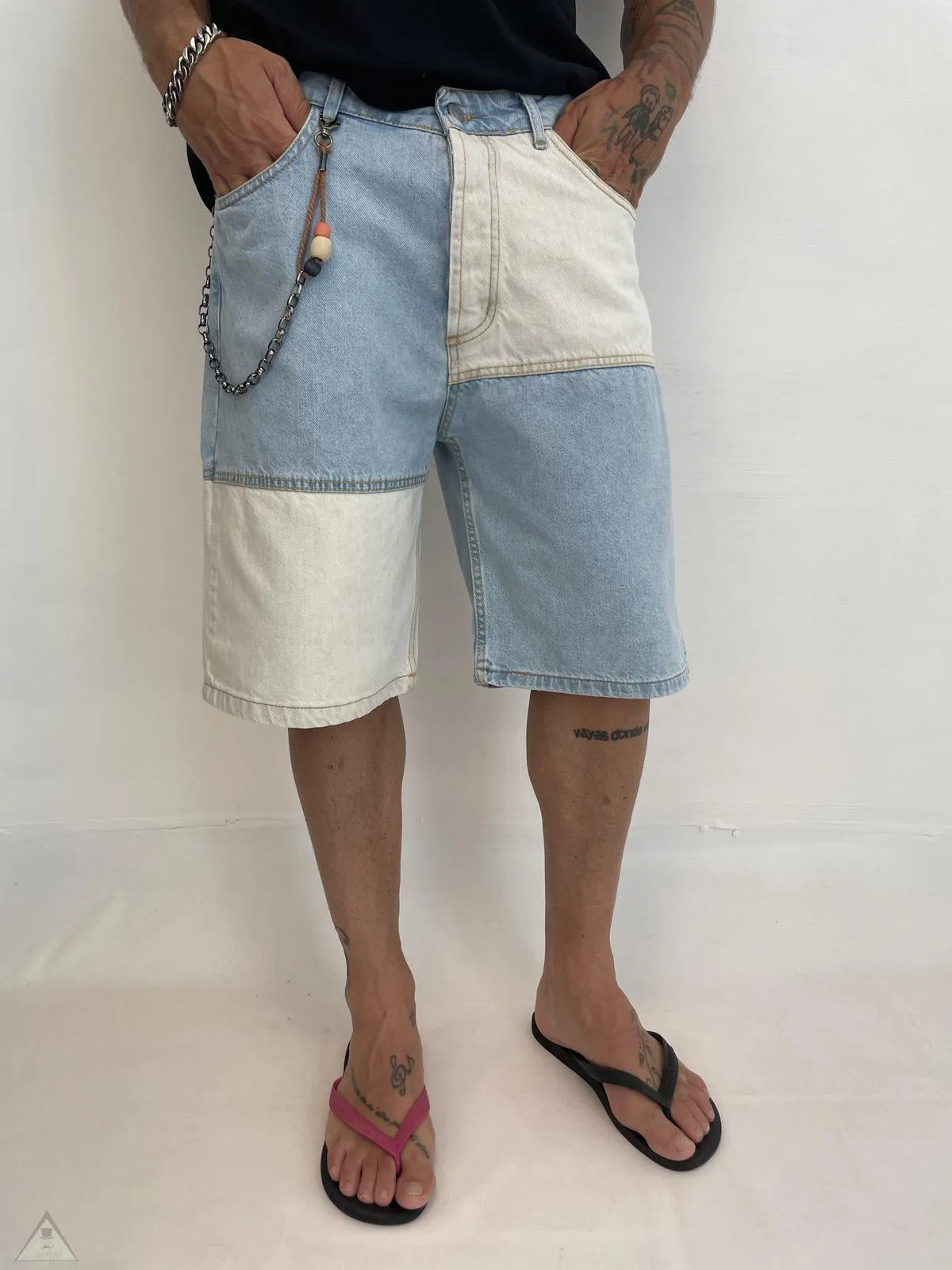 Shorts Denim Patchwork