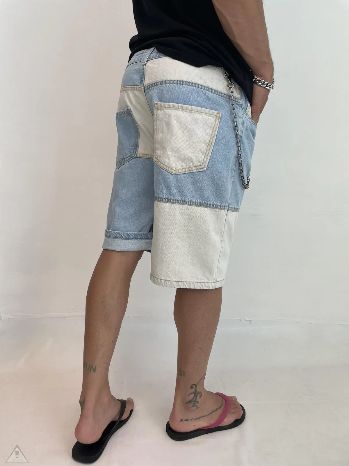 Shorts Denim Patchwork