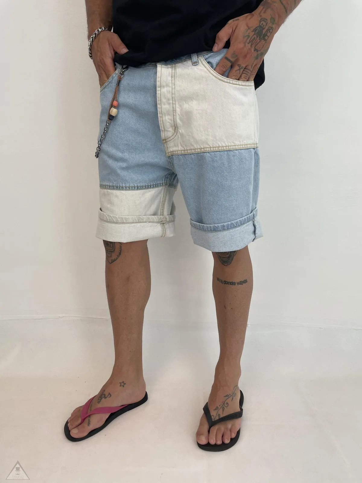 Shorts Denim Patchwork