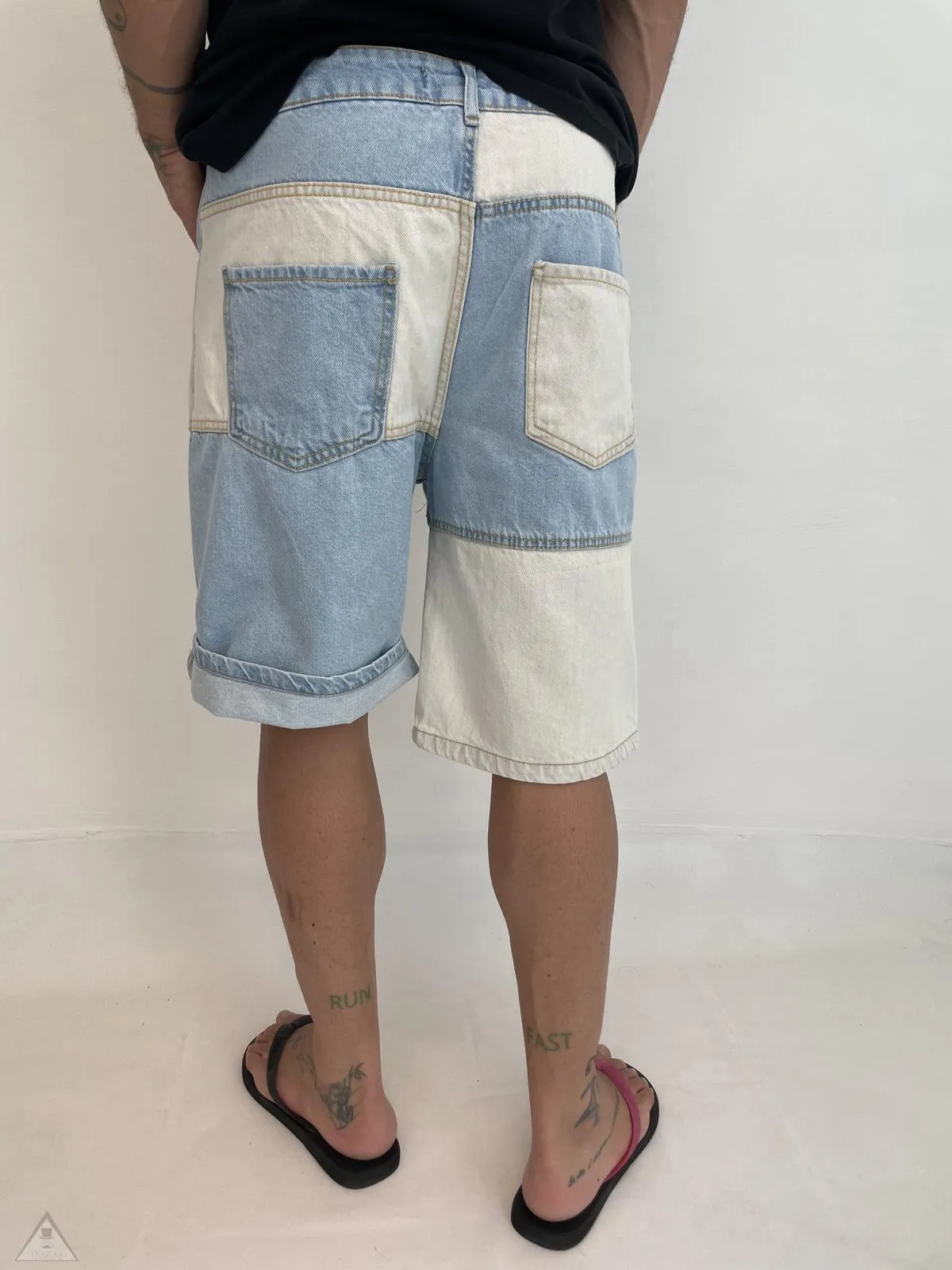 Shorts Denim Patchwork