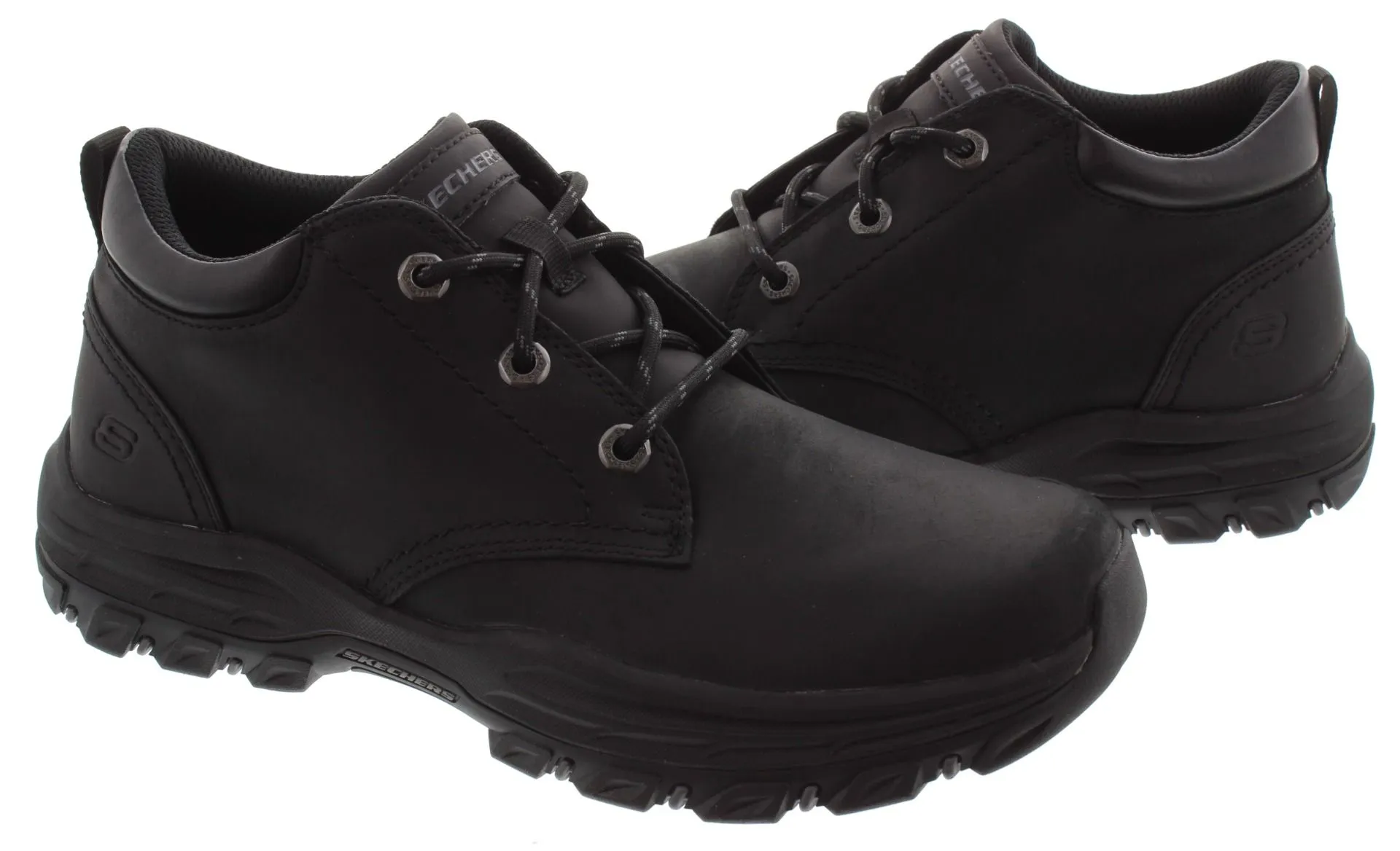 SKECHERS Mens 204921 Ramhurst Lace Ankle Boots In Black