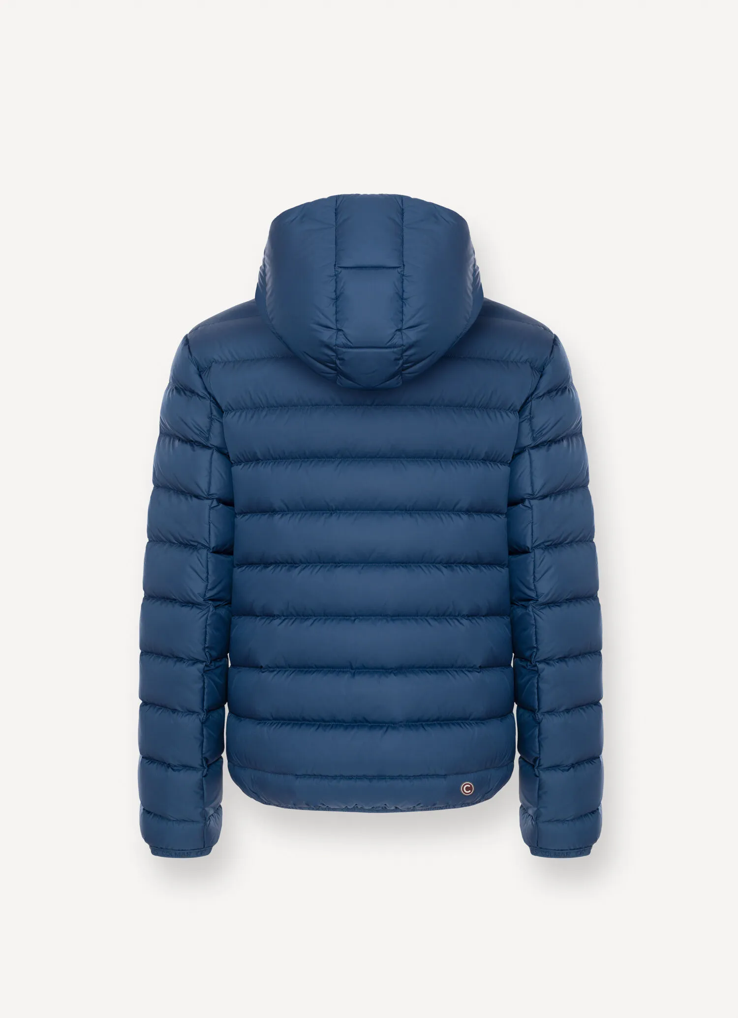 Sporty down jacket with fixed hood-