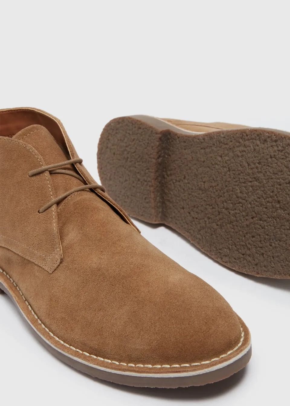 Stone Suede Desert Boots