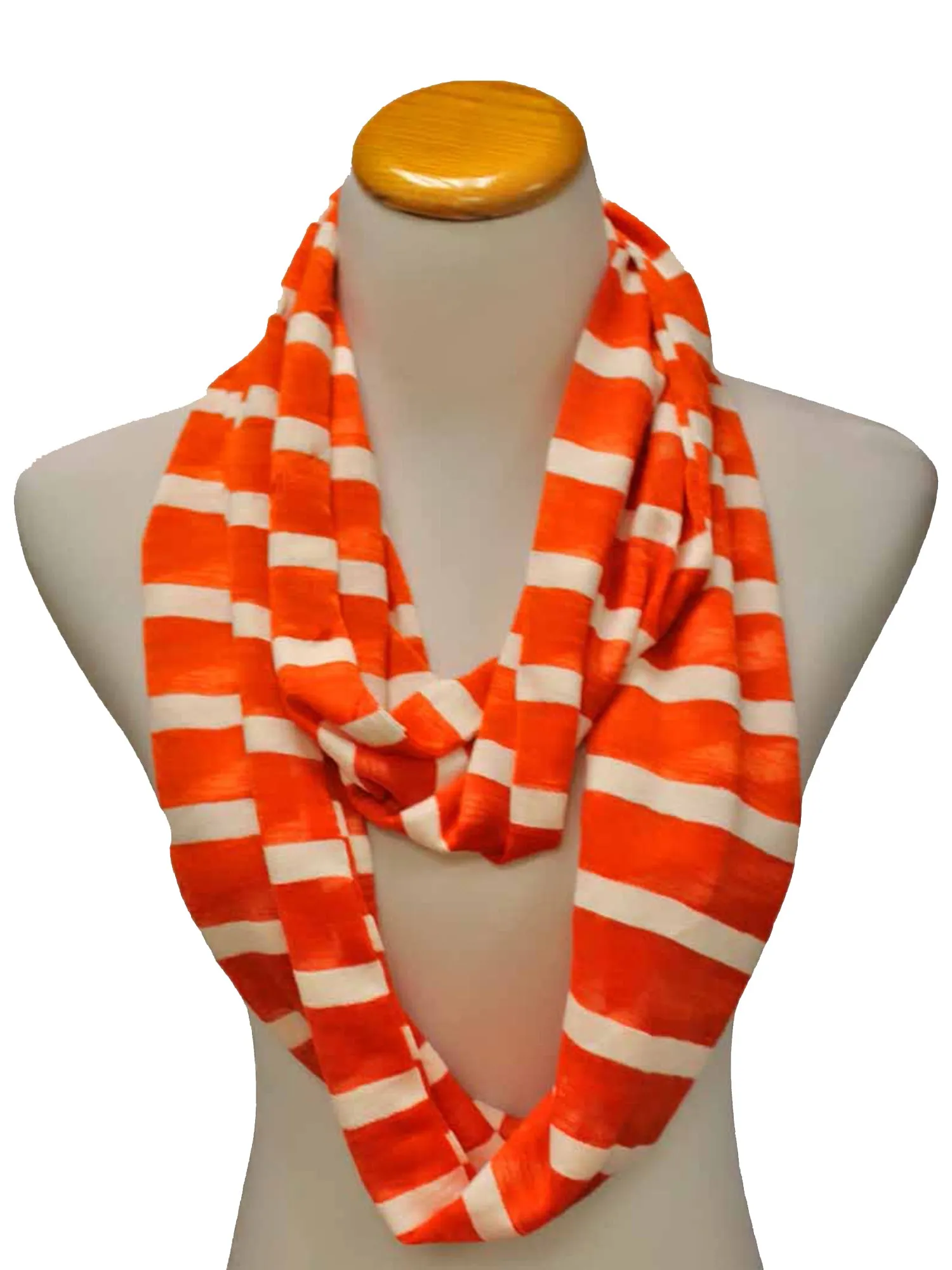 Striped Light Infinity Scarf