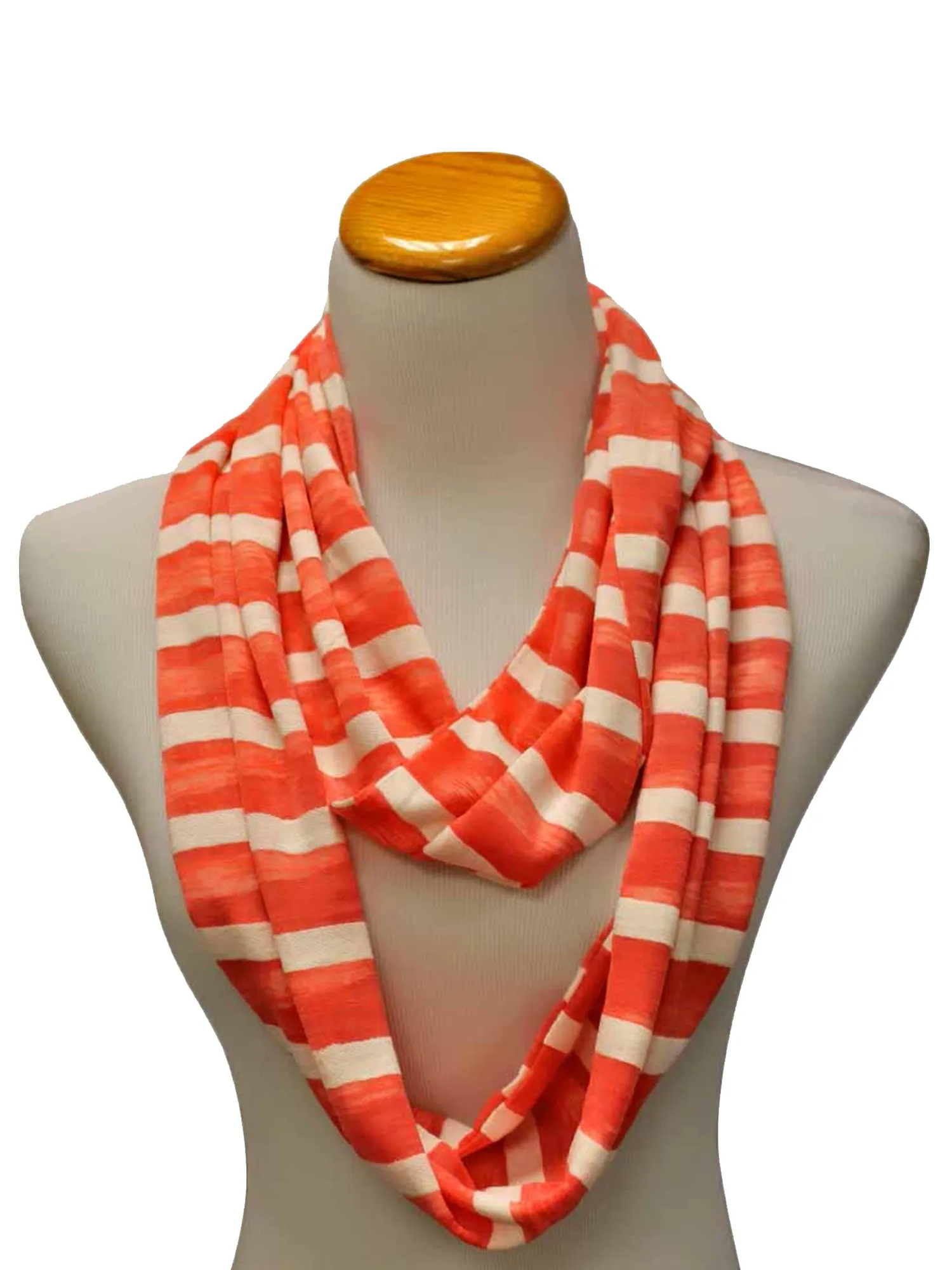 Striped Light Infinity Scarf