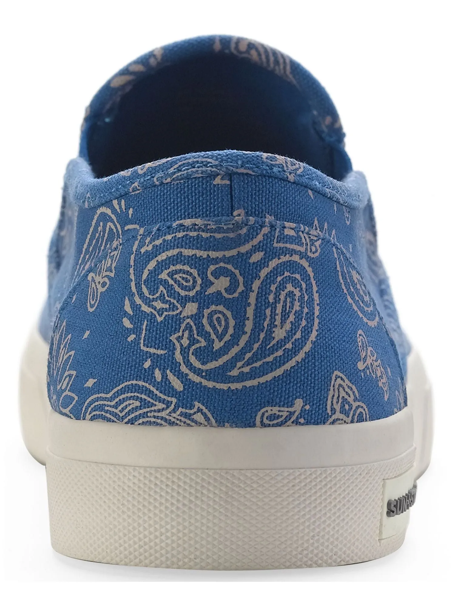 SUN STONE Mens Blue Bandana Goring Padded Reins Round Toe Platform Slip On Sneakers Shoes M