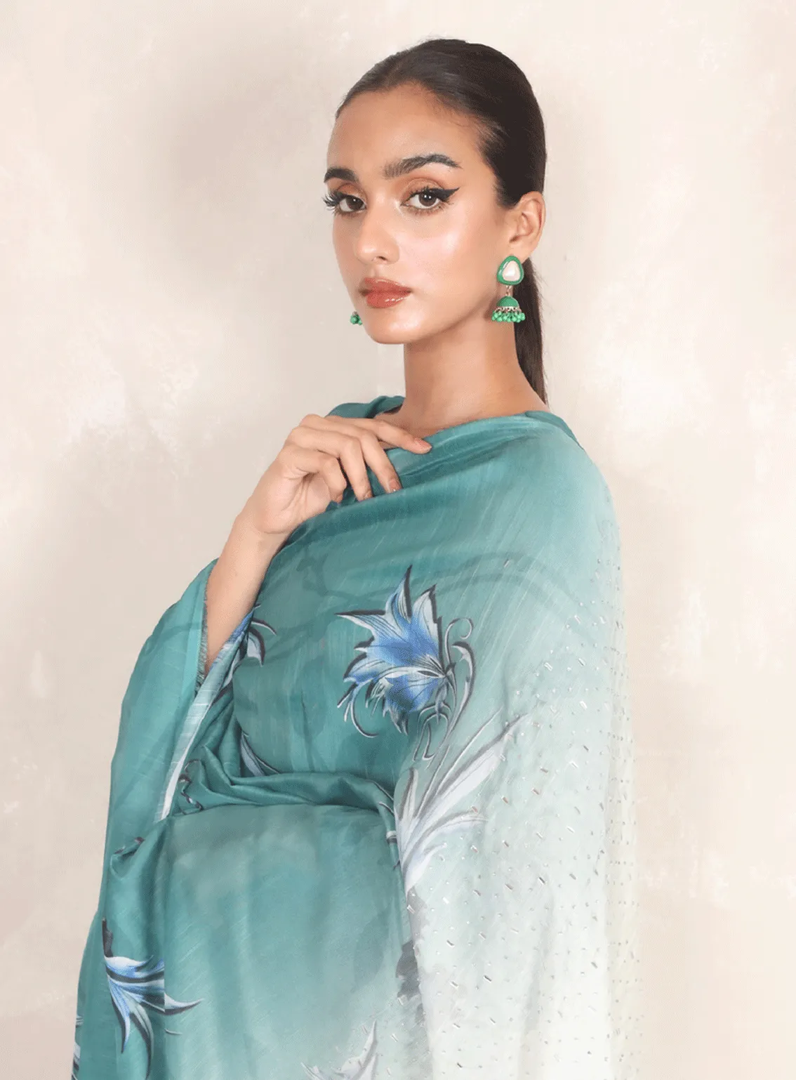 Swarovski Chandi By Alif Embroidered Viscose Unstitched 3 Piece Suit - 10