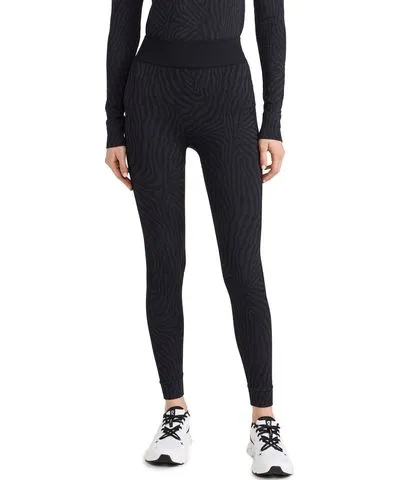 Sweaty Betty Animal Base Layer Leggings Black Zebra Lines Jacquard XS