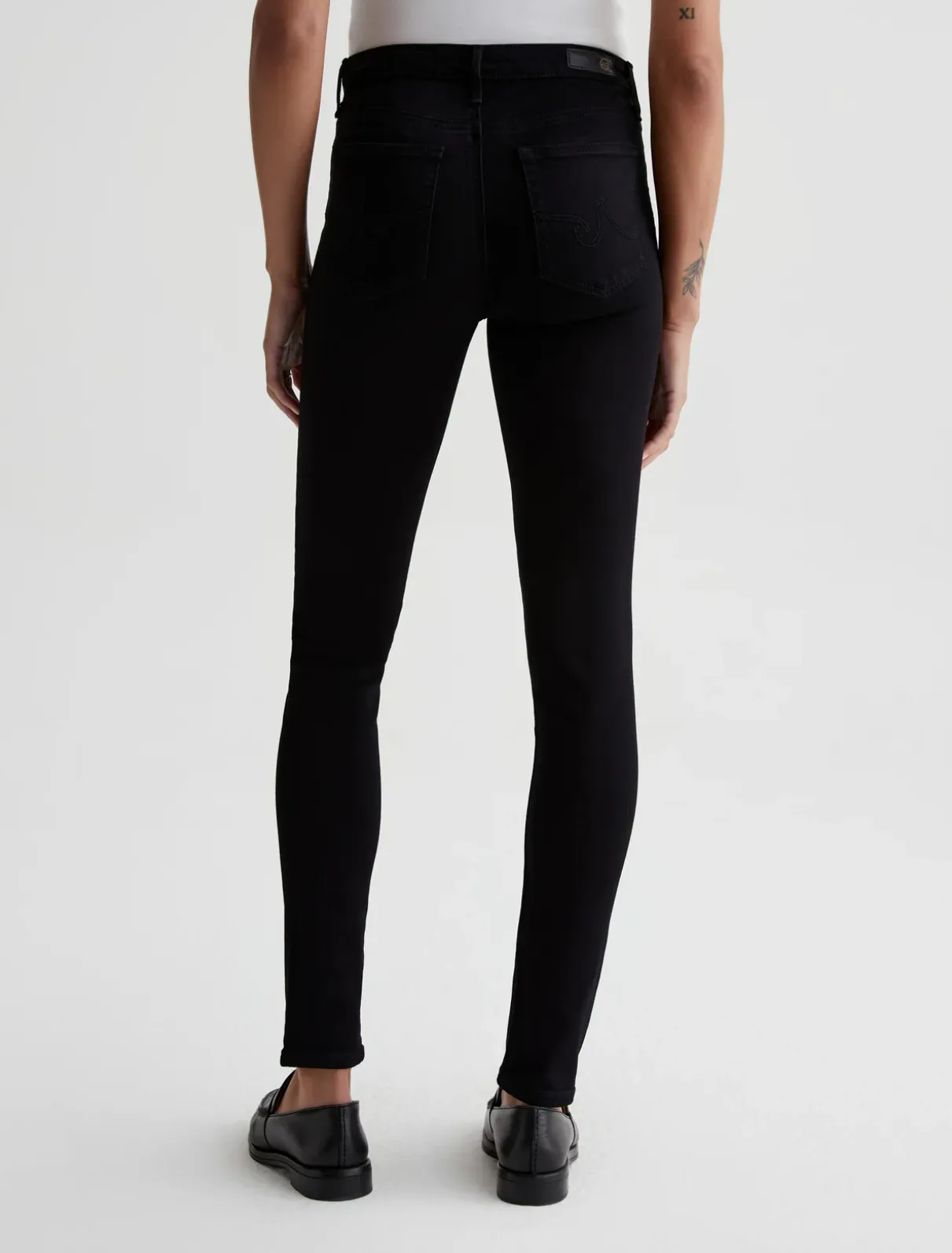 THE PRIMA MID RISE SLIM IN SUPER BLACK