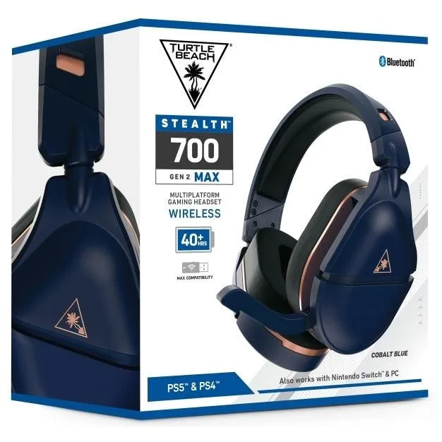 Turtle Beach Stealth 700 Gen 2 MAX Wireless Headset Headphones Microphone PS5 Cobalt Blue