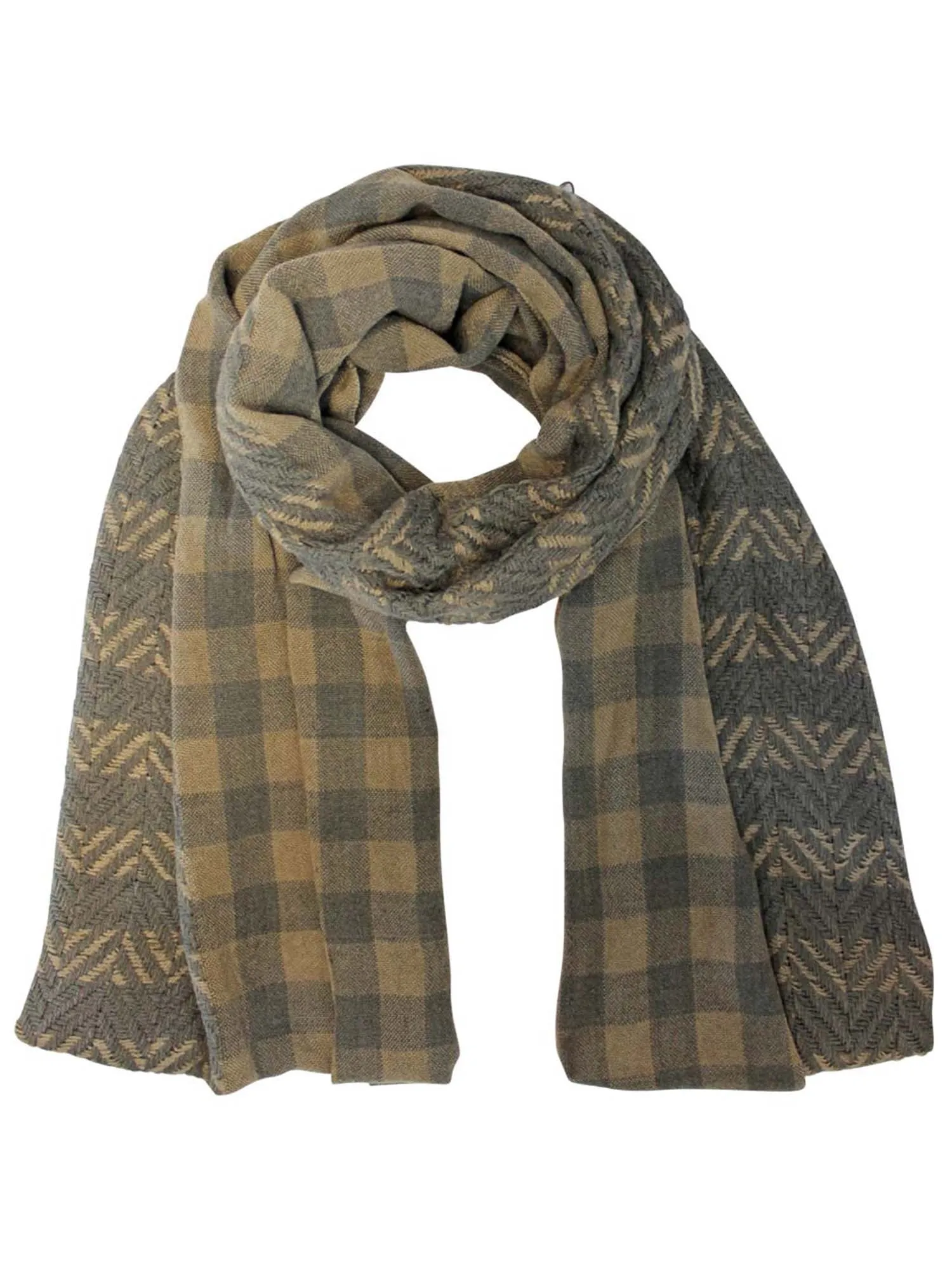 Twill Herringbone Oblong Neck Scarf