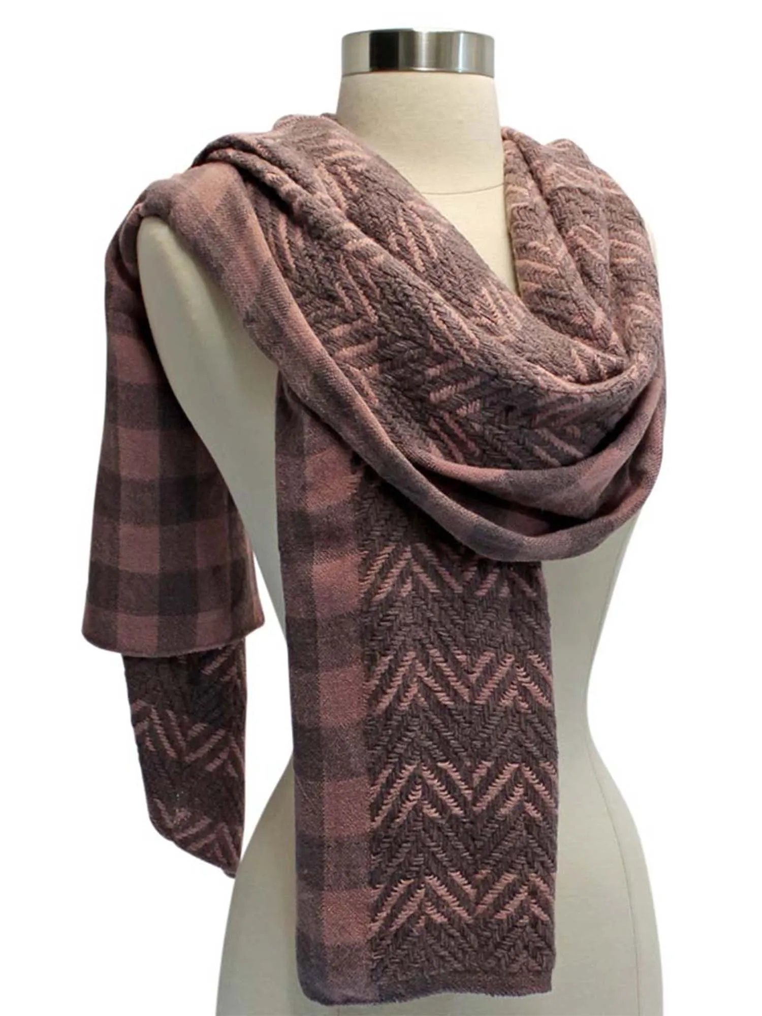 Twill Herringbone Oblong Neck Scarf