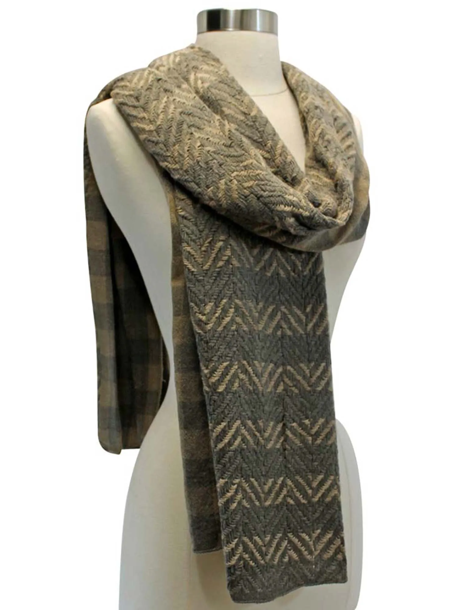 Twill Herringbone Oblong Neck Scarf