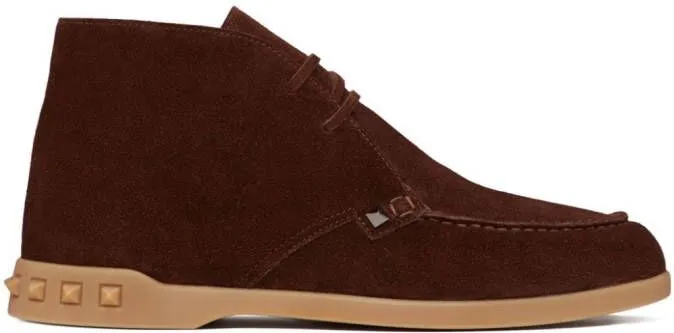 Valentino Garavani Leisure Flows suede desert boots Red