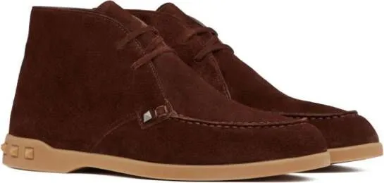 Valentino Garavani Leisure Flows suede desert boots Red