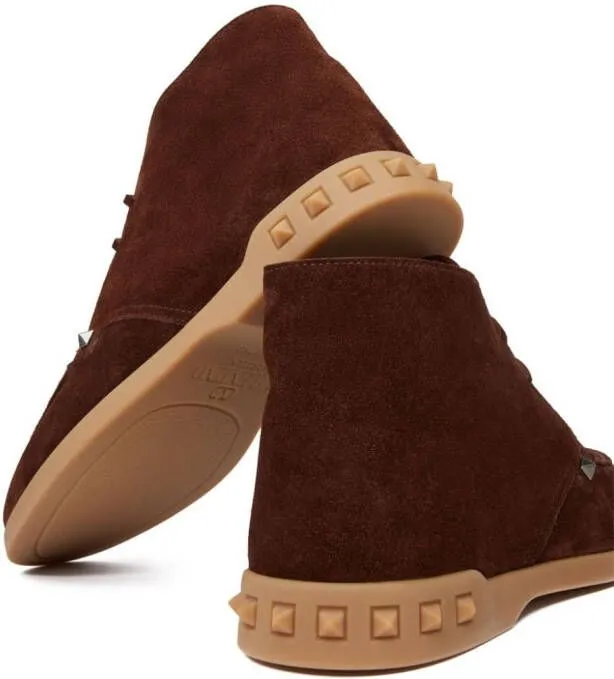 Valentino Garavani Leisure Flows suede desert boots Red