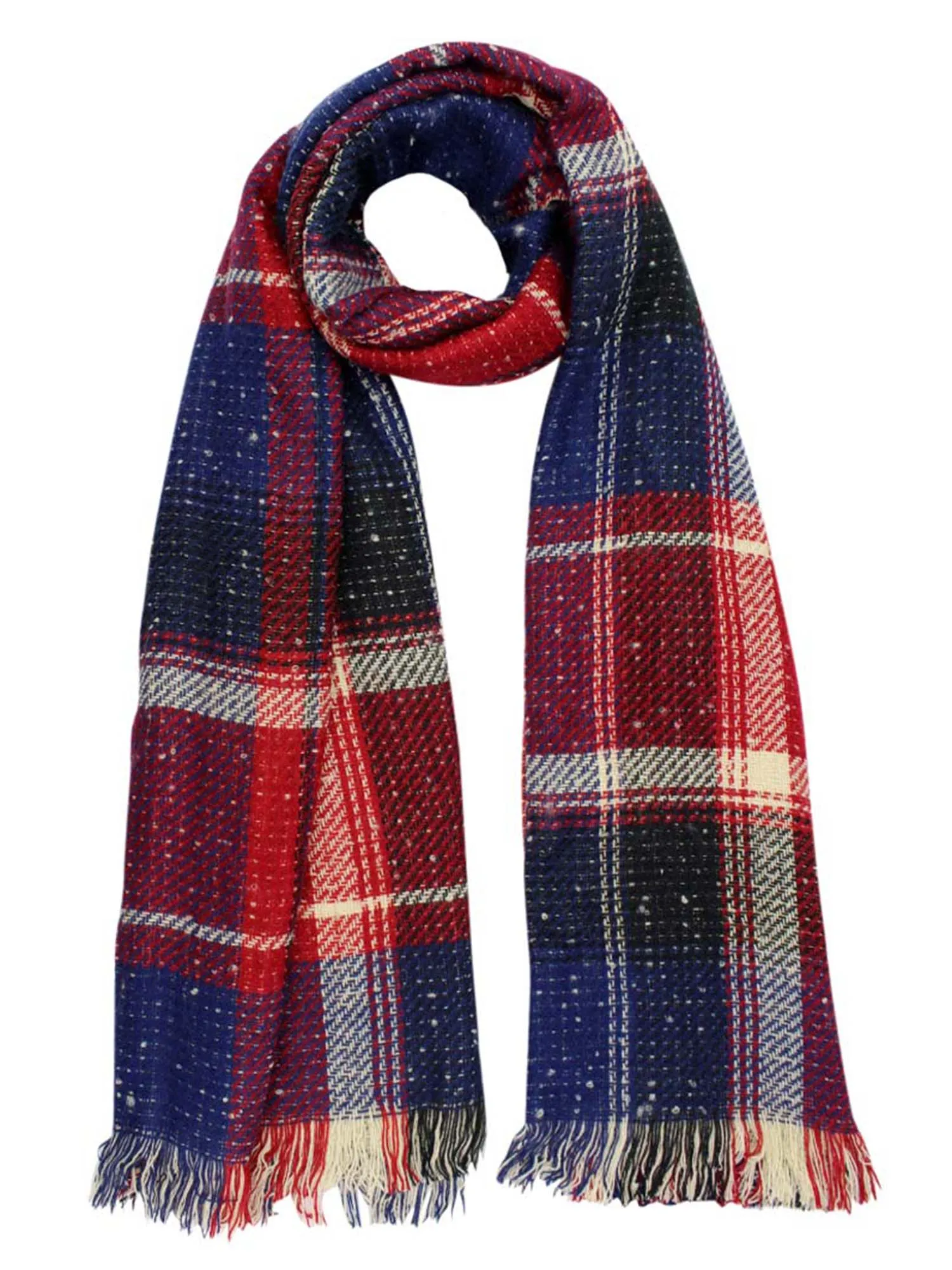 Vintage Style Plaid Blanket Scarf Wrap