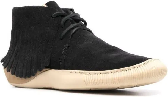 Visvim fringed suede desert boots Black