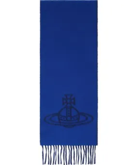 Vivienne Westwood Blue Single Orb Double Scarf