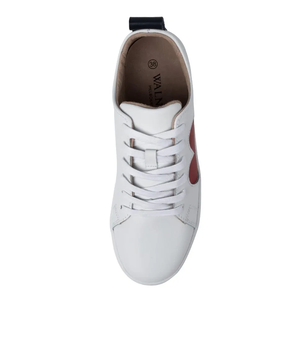 WALNUT Heart Sneaker Wa White Red Leather