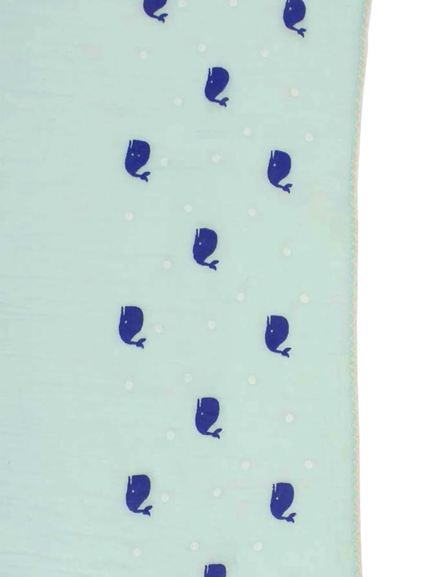 Whale Polka Dot Print Lightweight Scarf