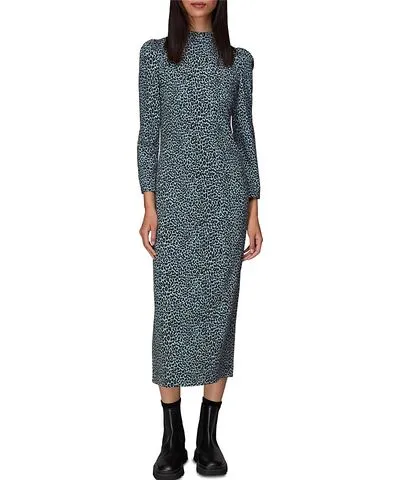 Whistles Classic Leopard Print Jersey Dress