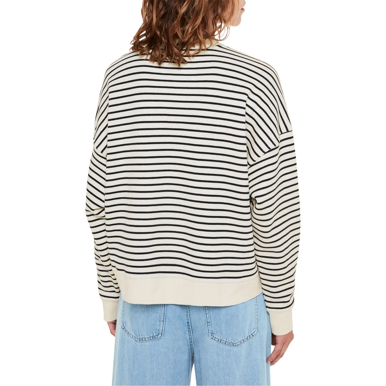 WHISTLES Stripe Sweatshirt - Cream