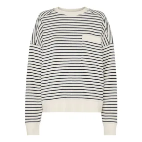 WHISTLES Stripe Sweatshirt - Cream