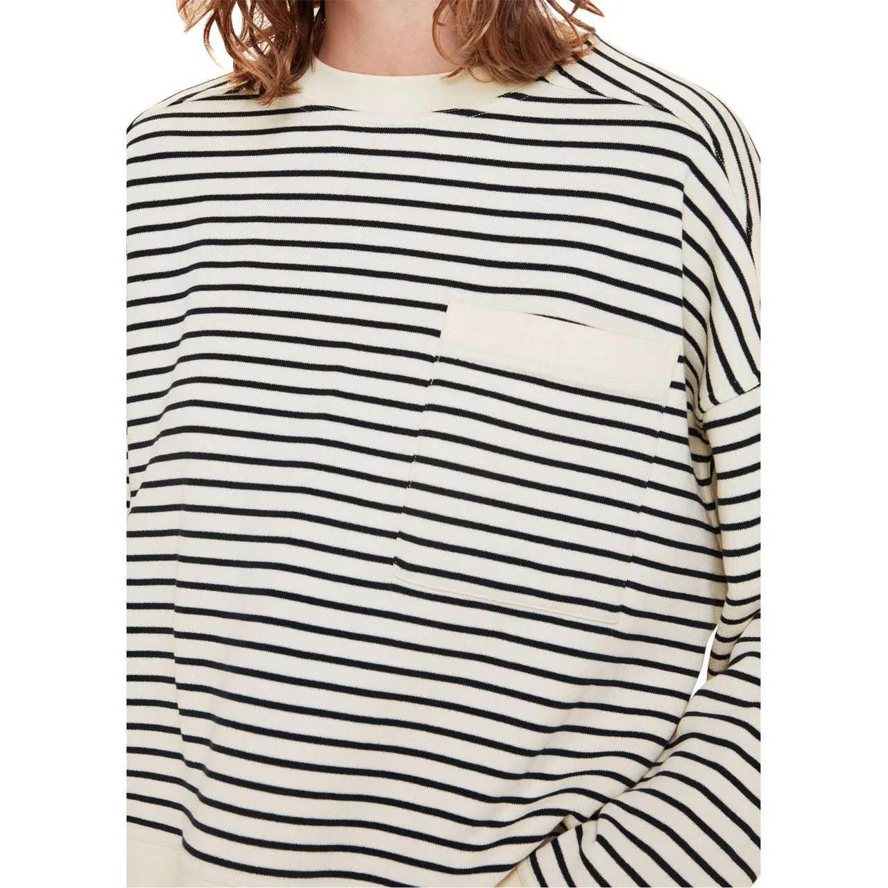 WHISTLES Stripe Sweatshirt - Cream