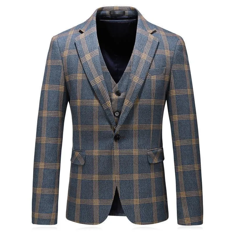 Whitley Three-Piece Checked Suit