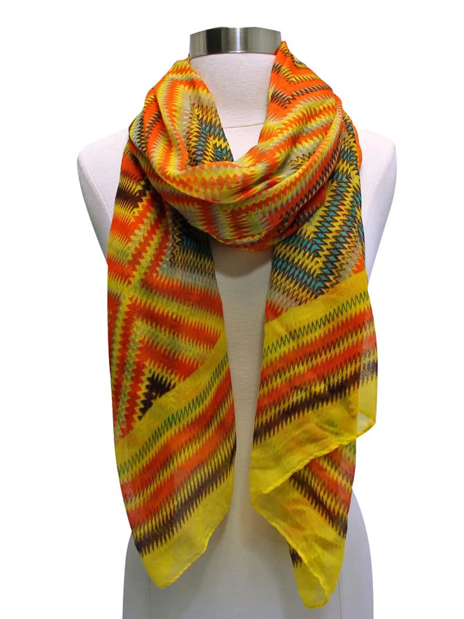 Wild Geometric Print Scarf Wrap