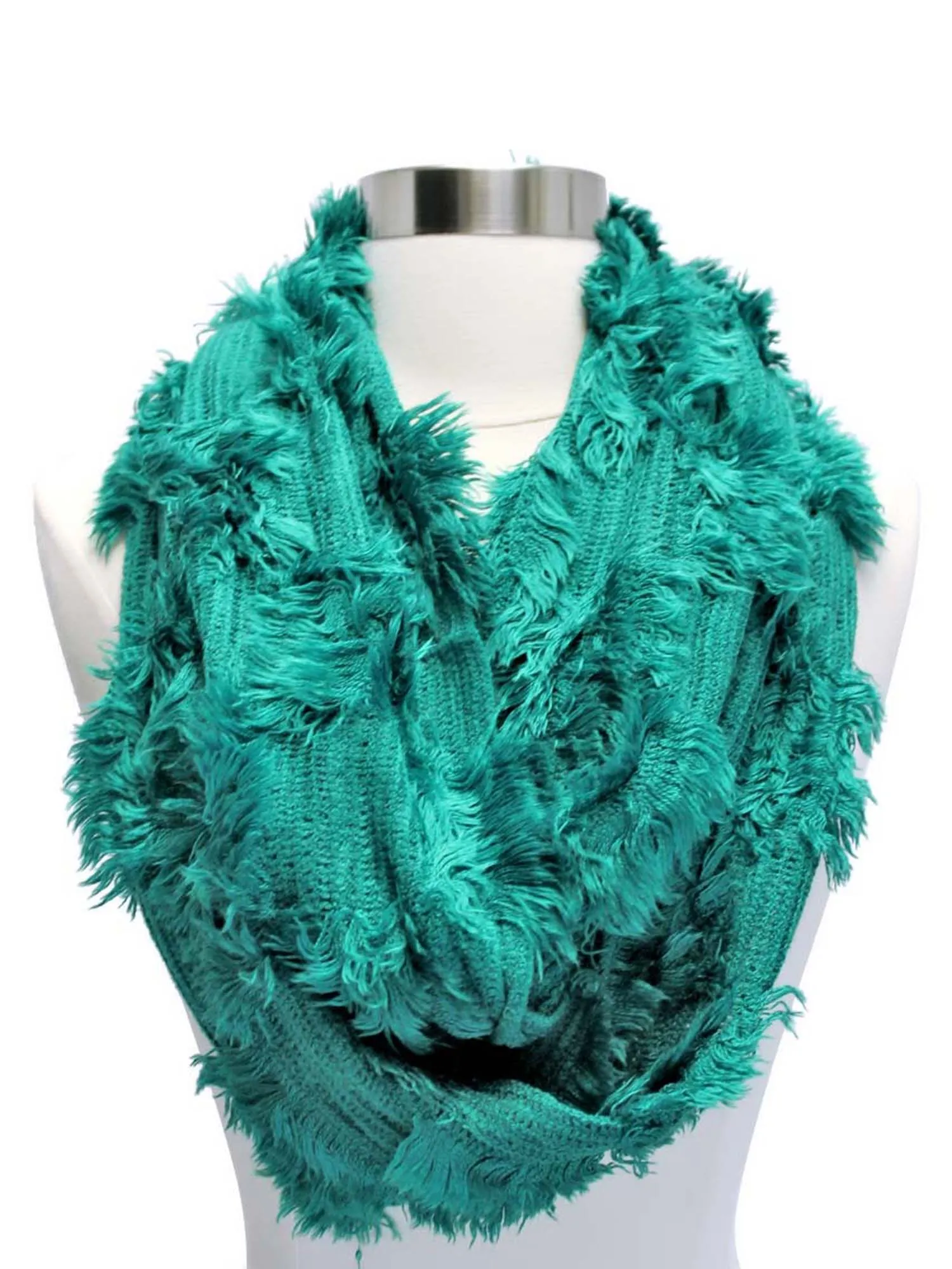 Wispy Textured Ring Infinity Scarf