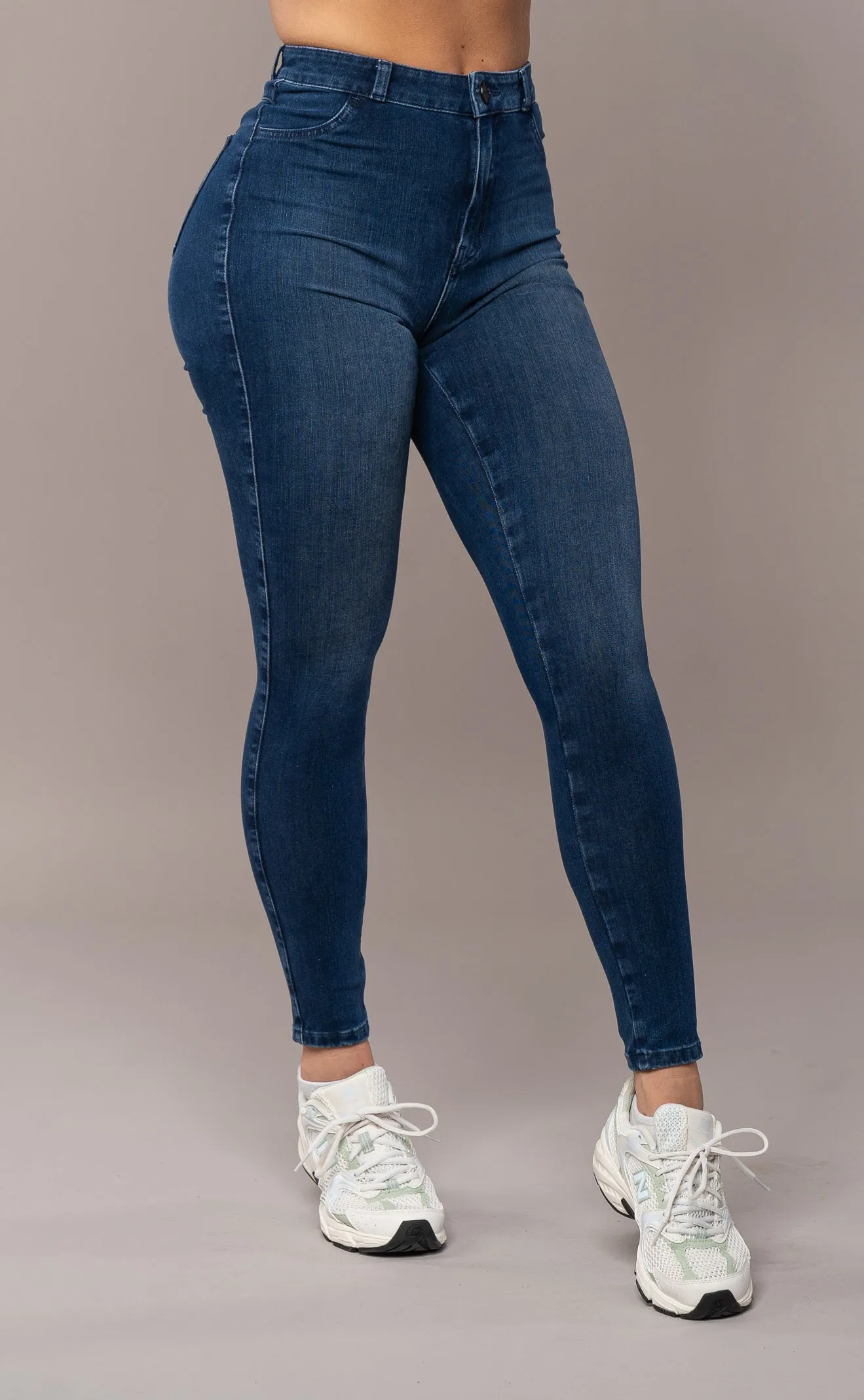 Womens 360 V2 High Waisted Fitjeans - Deep Indigo